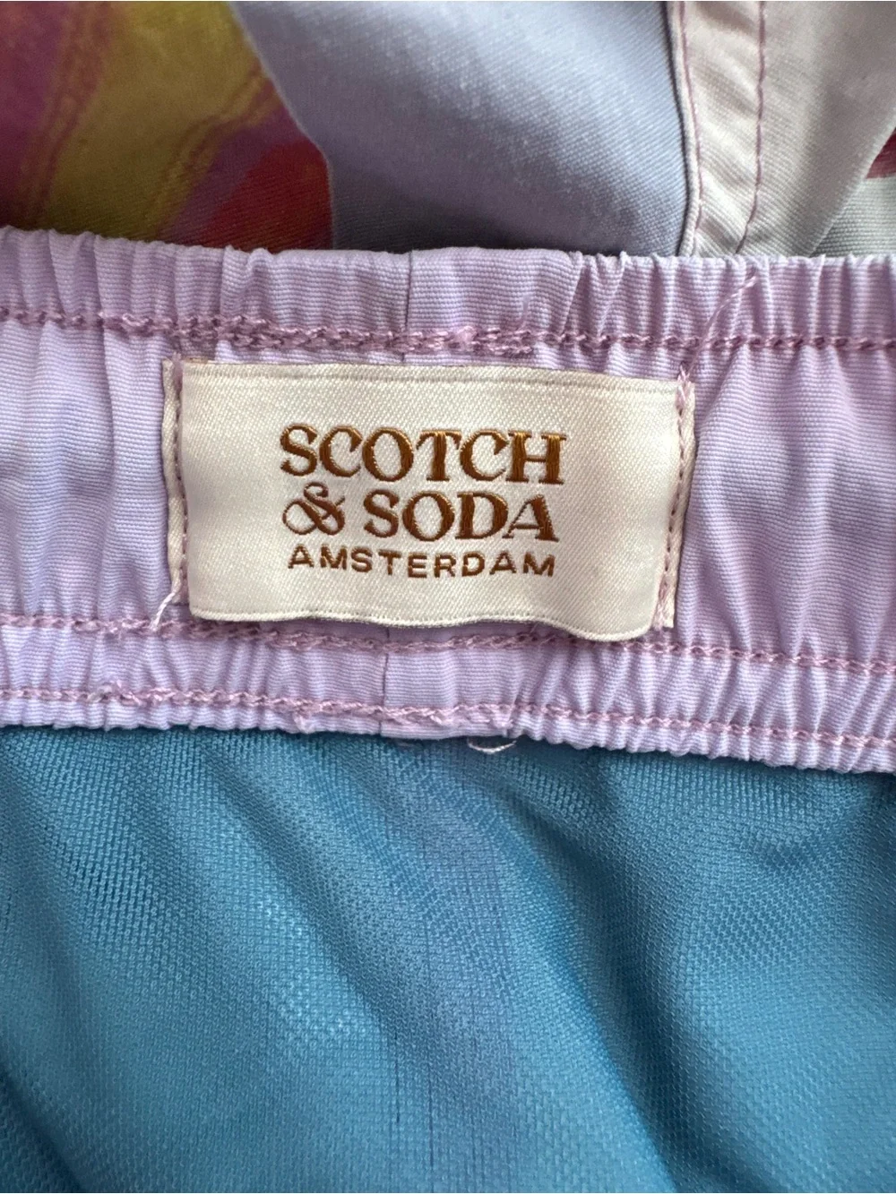 Scotch & Soda Multicolor Swirl Print Men’s Swim Trunks large